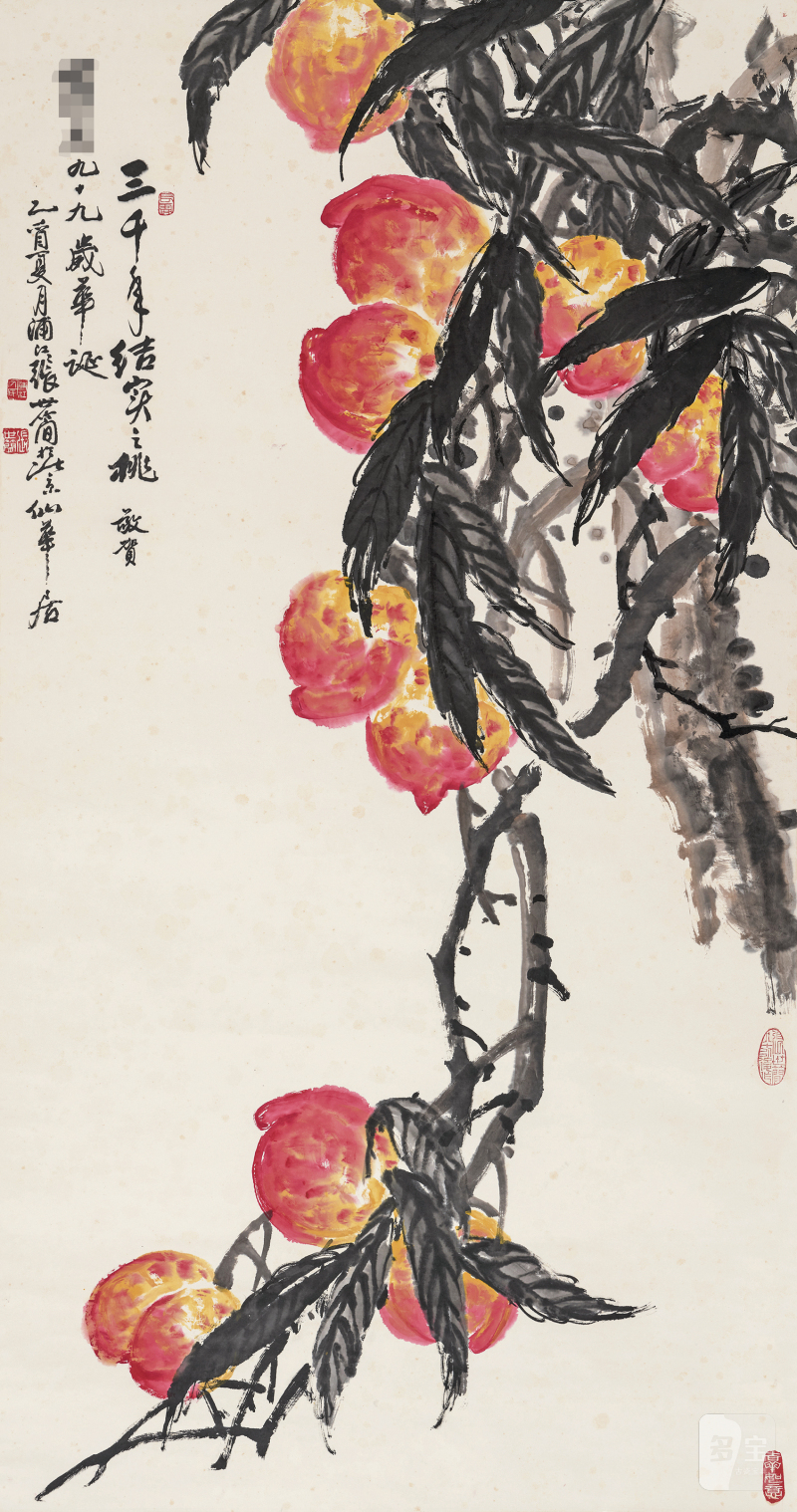 张世简 1926-2009 三千年结实之桃 - 图2